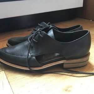 Aldo Black Cut Out Loafers